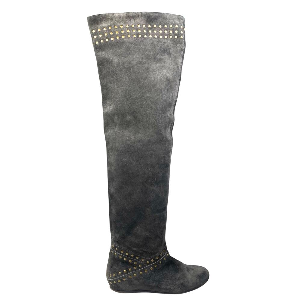 See By Chloe Women’s Charcoal Grey Suede Over The Knee Boots Size 38.5 US 7.5
